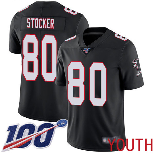 Atlanta Falcons Limited Black Youth Luke Stocker Alternate Jersey NFL Football #80 100th Season Vapor Untouchable